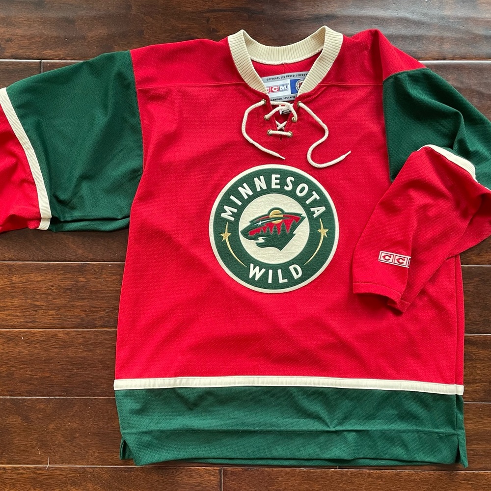 Official Licensed NHL Minnesota Wild Retro Jersey Size Large